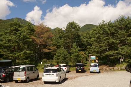 登った編笠山、権現岳