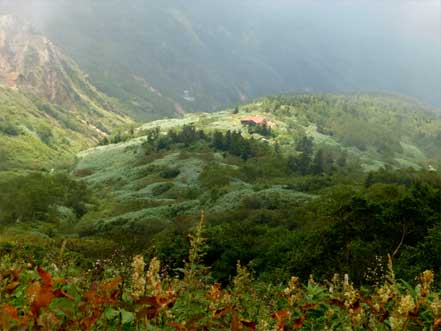 甚之助避難小屋を俯瞰