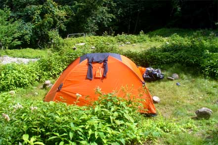 横窪沢小屋テント場