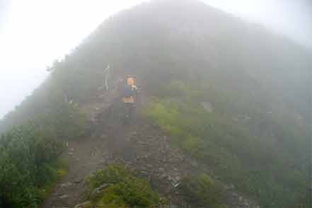 小聖岳への登り