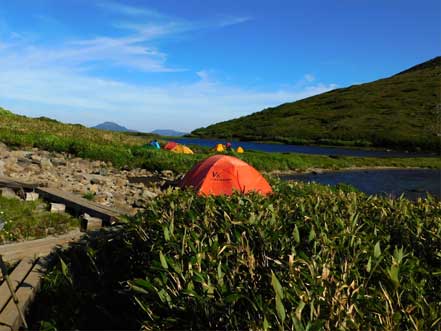 ヒサゴ沼避難小屋テント場