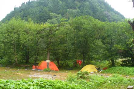 横尾テント場