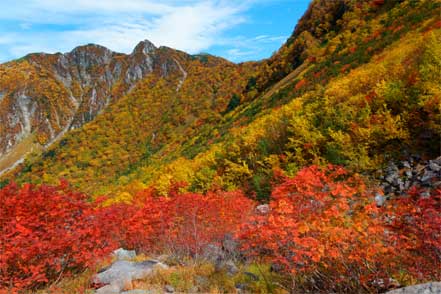 北尾根側と屏風の頭