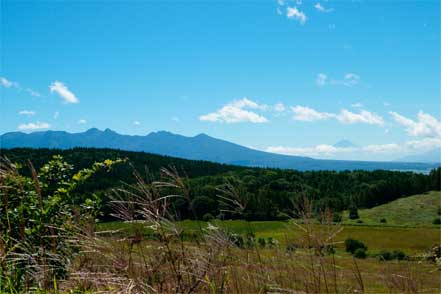 八ヶ岳と富士山