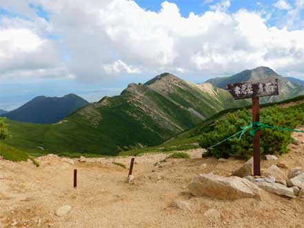 東大天井岳南肩